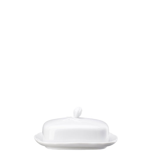 Hutschenreuther Maria Theresia White Butterdish – top view