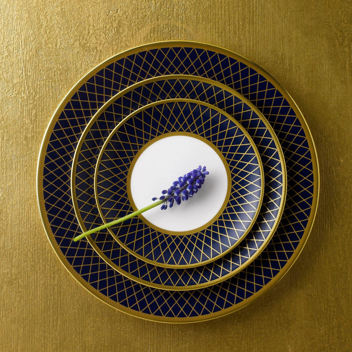 Royal Crown Derby Majestic Navy Blue Charger Plate (34cm) – alternate official product image