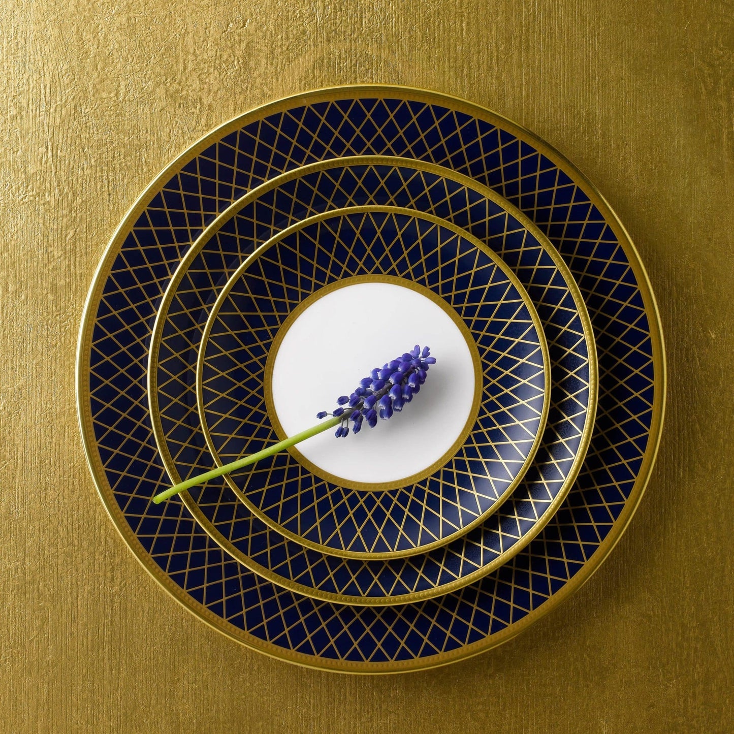 Royal Crown Derby Majestic Navy Blue Charger Plate (34cm) – alternate official product image