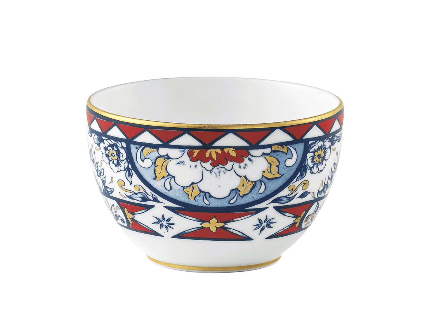 Royal Crown Derby Victorias Garden Blue and Red Sugar Bowl (250ml) – official product image