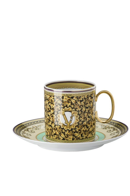 Versace Barocco Mosaic Cup/Saucer 4 tall – front view