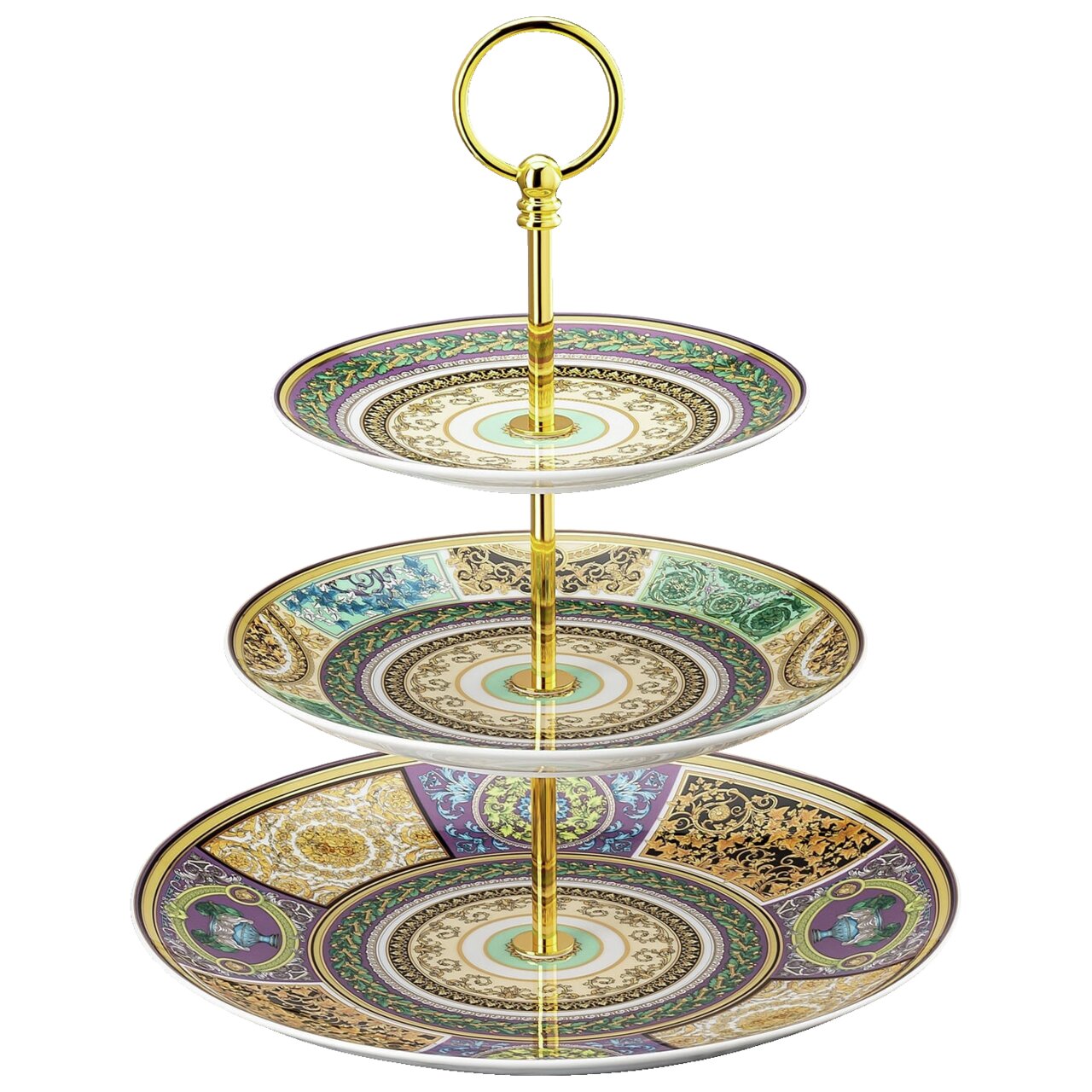 Versace Barocco Mosaic Etagere 3 tiers – front view