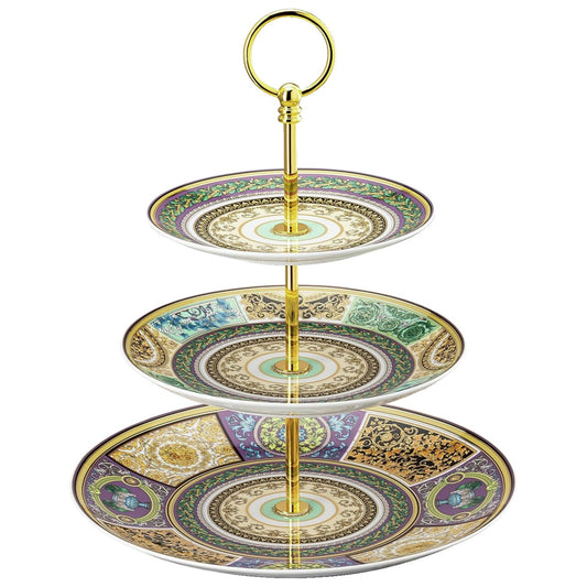Versace Barocco Mosaic Etagere 3 tiers – front view
