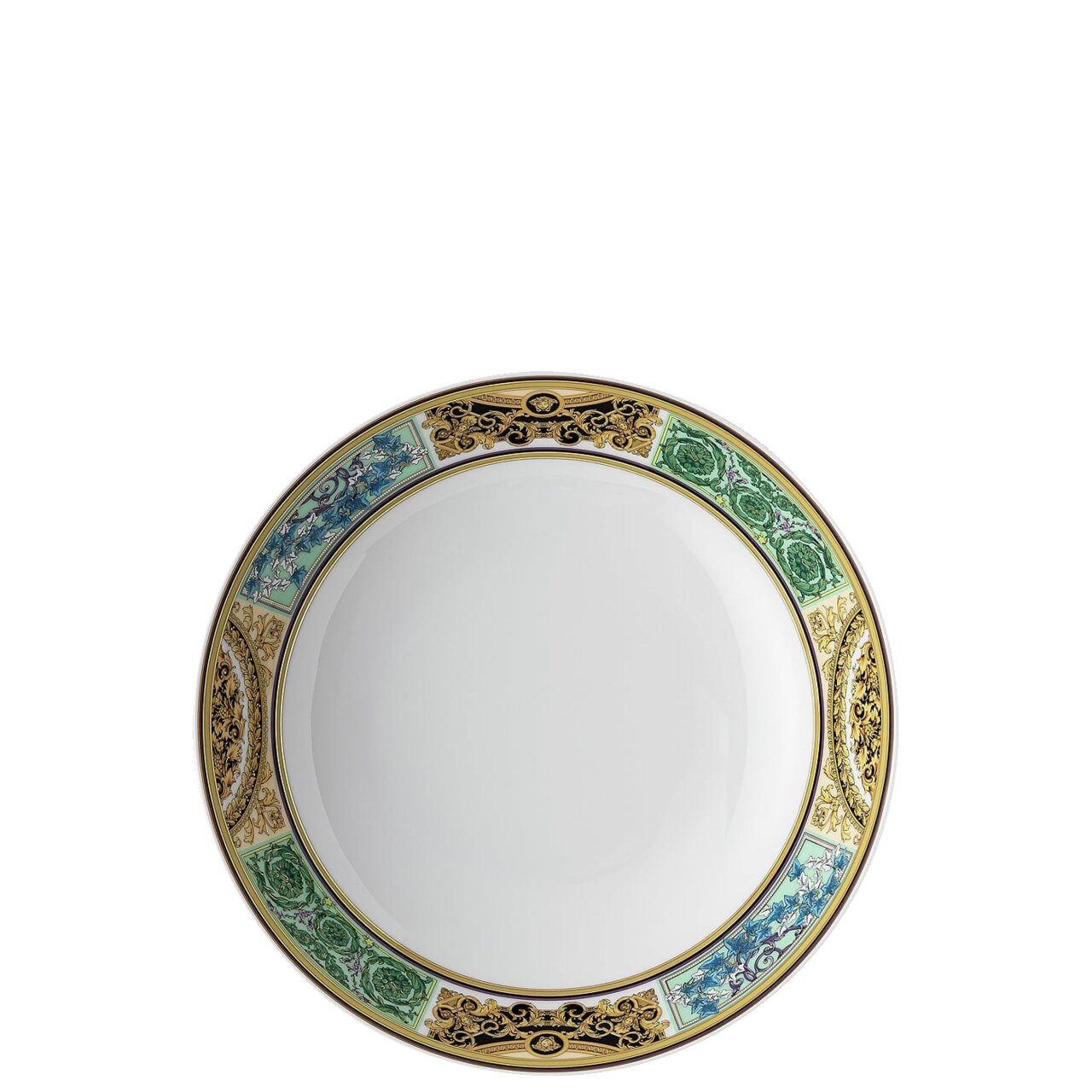 Versace Barocco Mosaic Plate 22 cm deep – top view