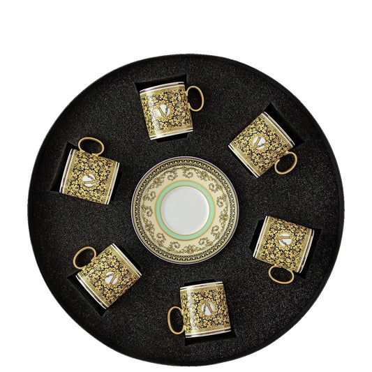 Versace Barocco Mosaic Set 6 espresso c&s – front view