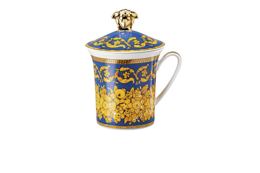 Versace Versace Floralia Blue 30 Years Anniversary lidded mug front view
