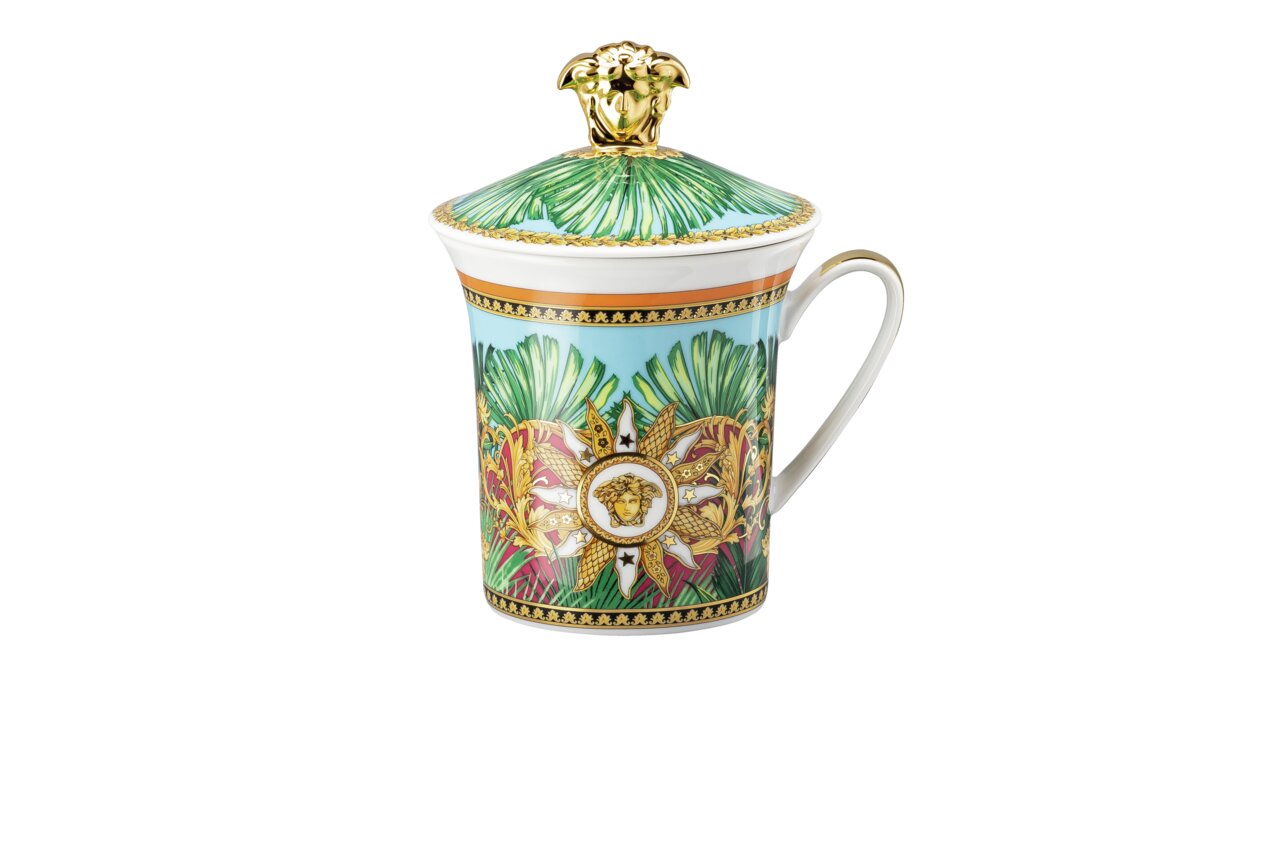 Versace Versace Jungle Animalier 30 Years Anniversary lidded mug front view