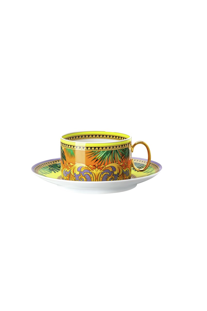 Versace Jungle Animal.Yellow Cup/Saucer 4 low – alternate view