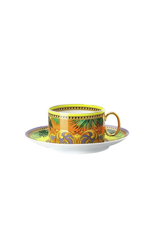 Versace Jungle Animal.Yellow Cup/Saucer 4 low – alternate view