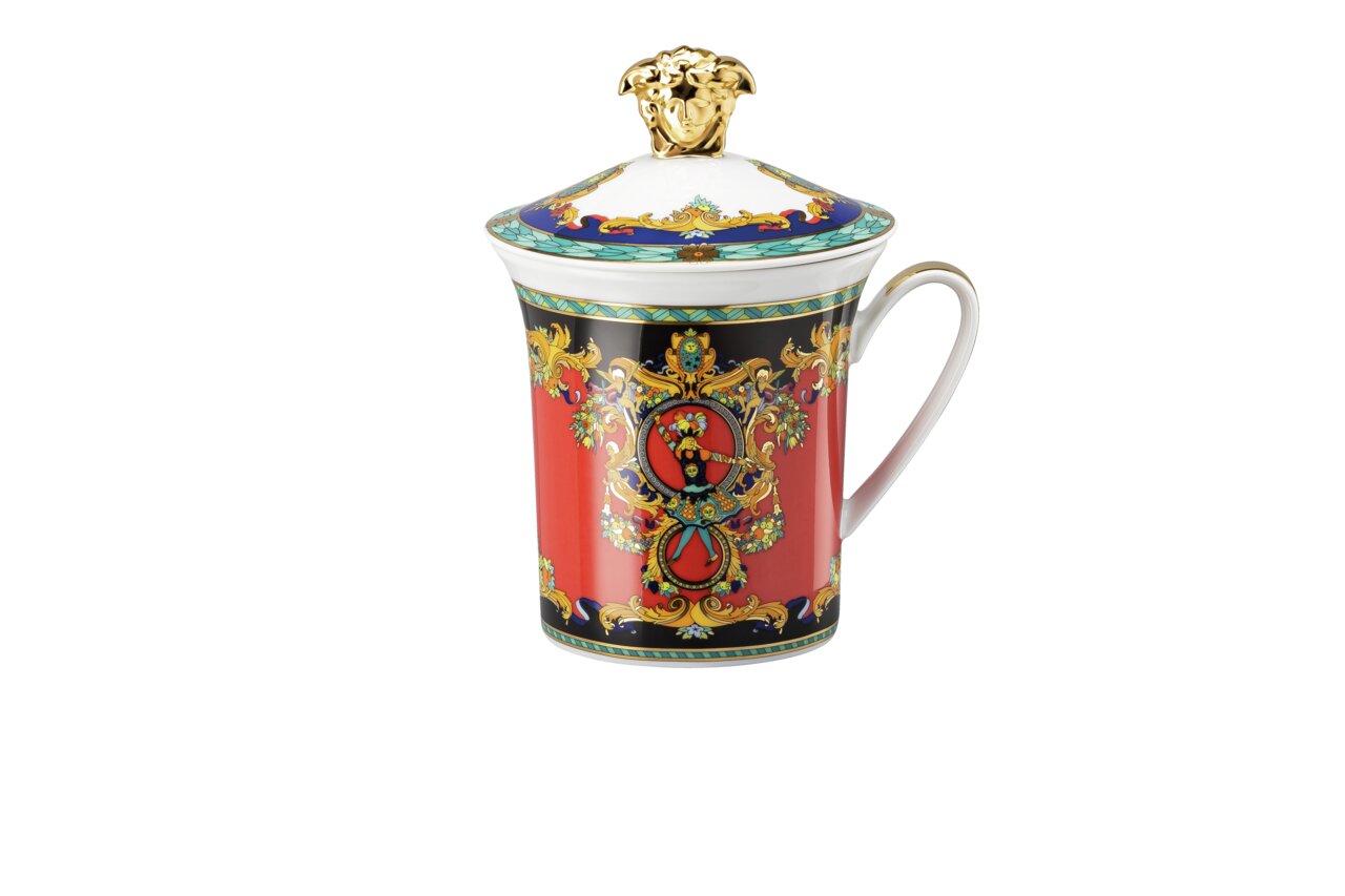 Versace Versace Le Roi Soleil 30 Years Anniversary lidded mug front view