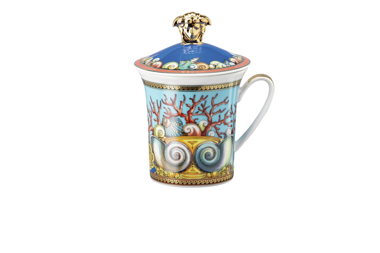 Versace Versace Les Tresors de la Me 30 Years Anniversary lidded mug front view