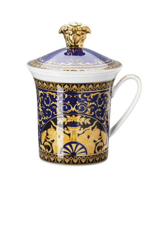 Versace Versace Medusa Blue 30 Years Anniversary lidded mug front view