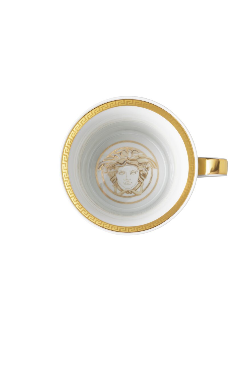 Versace Medusa Gala Gold Mug with handle – top view