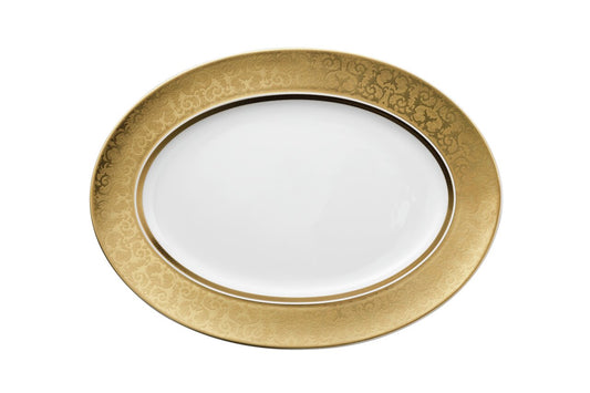 Versace Medusa Gala Gold Platter 40 cm – front view
