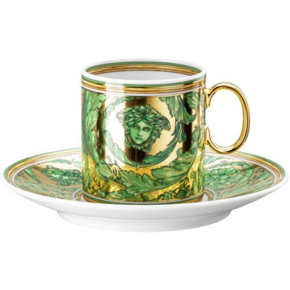 Versace Medusa Garland Green Espresso Cup/Sauc.