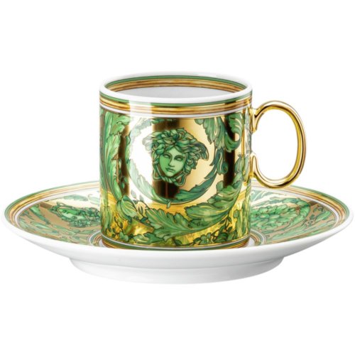 Versace Medusa Garland Green Espresso Cup/Sauc.