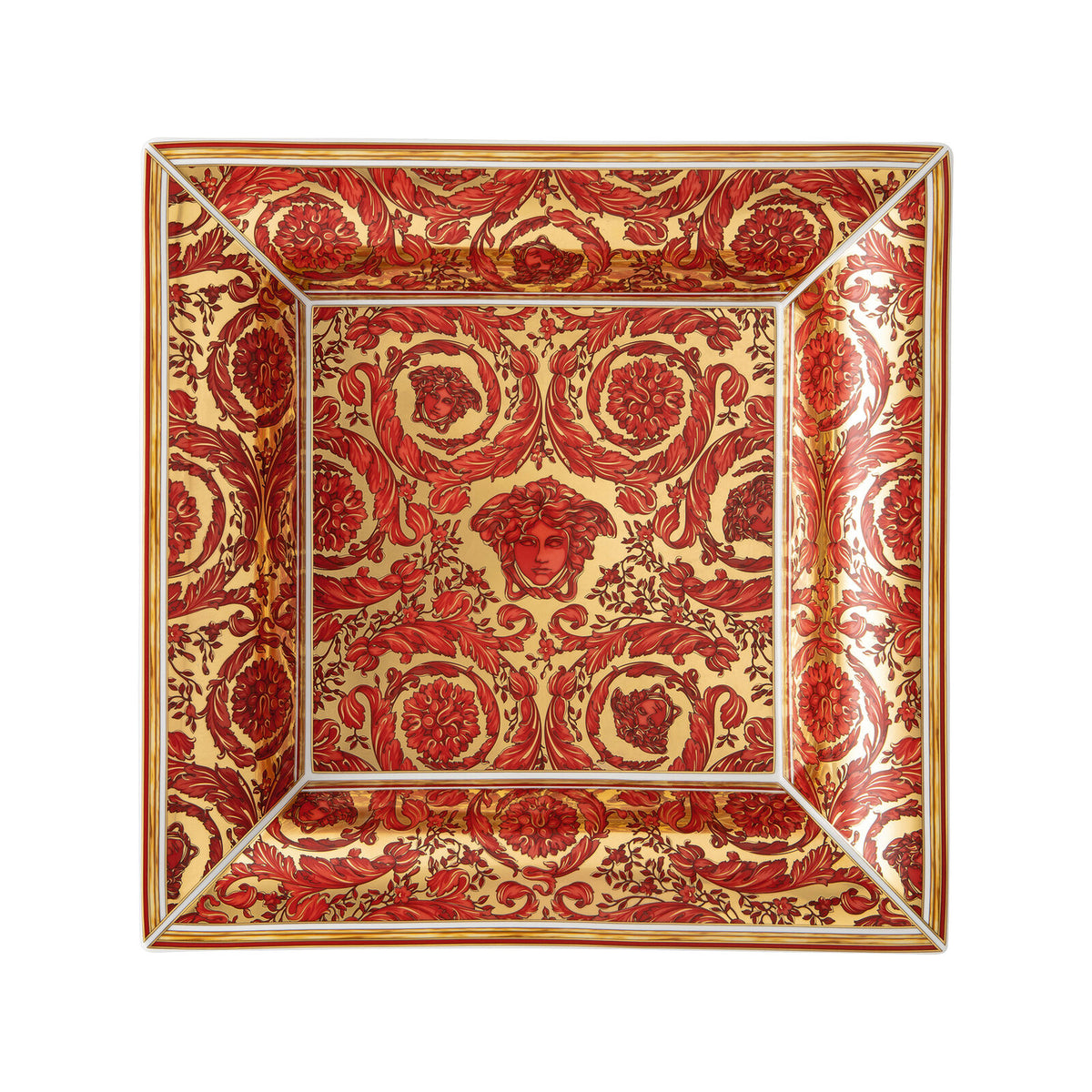Versace Medusa Garland Red Dish 18 cm