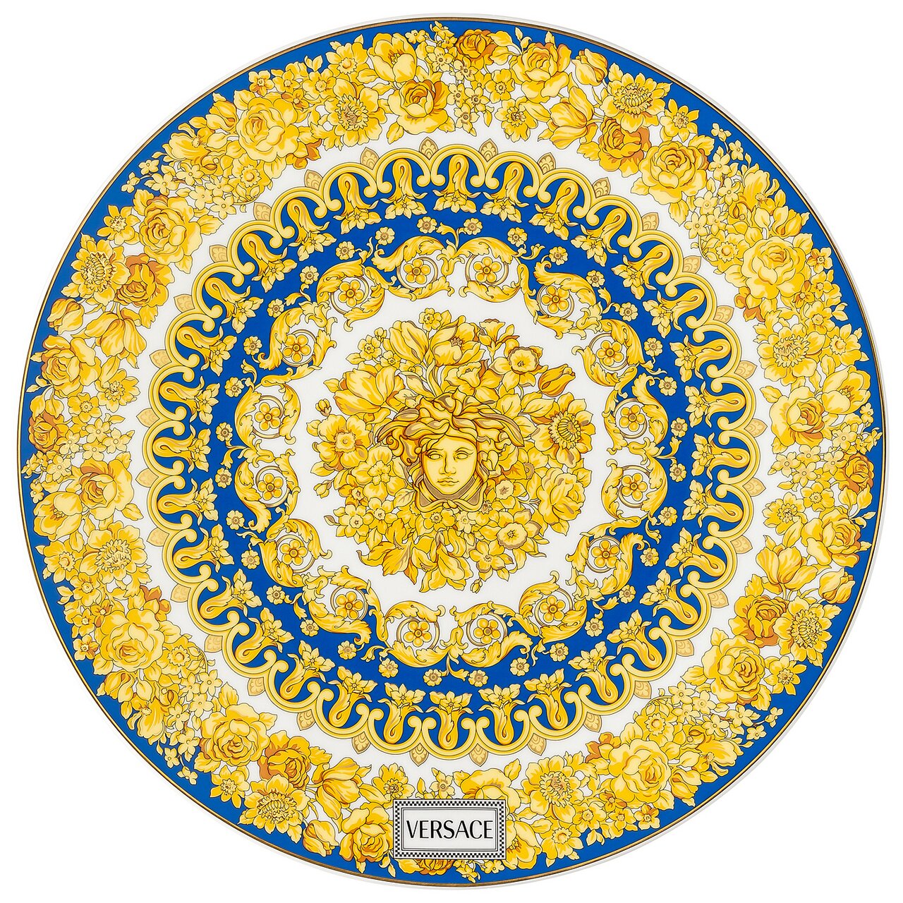 Versace Medusa Rhapsody Blue Service Plate 33 cm – top view