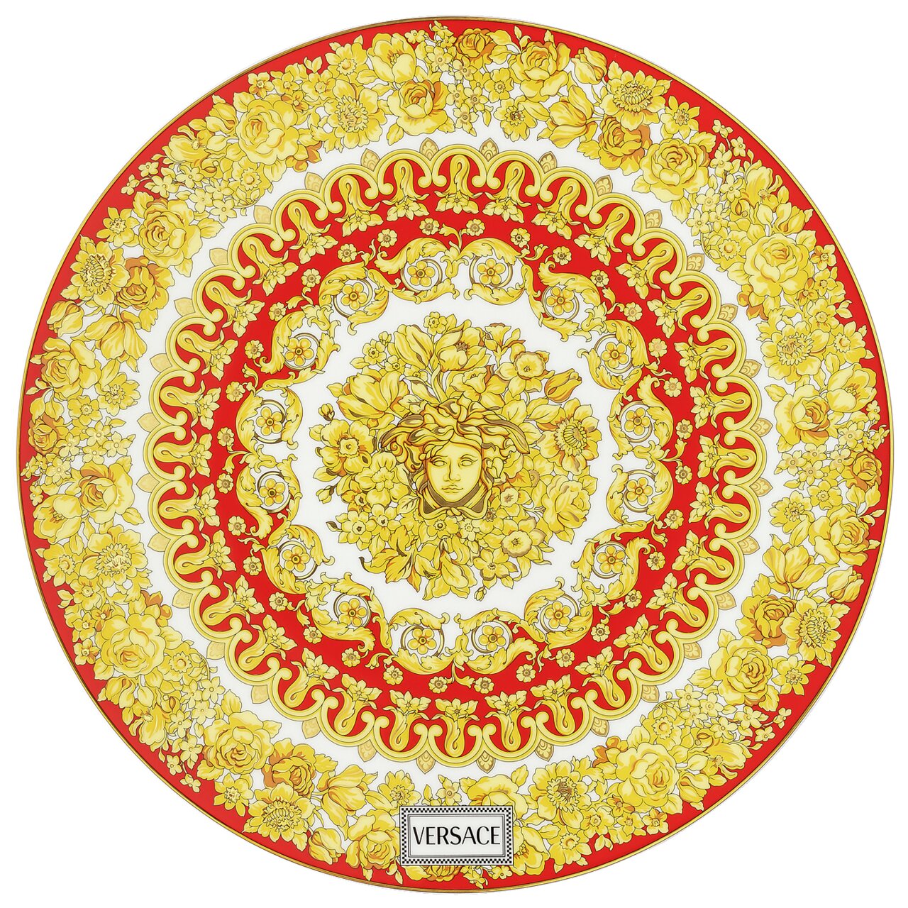 Versace Medusa Rhapsody Red Service Plate 33 cm – top view