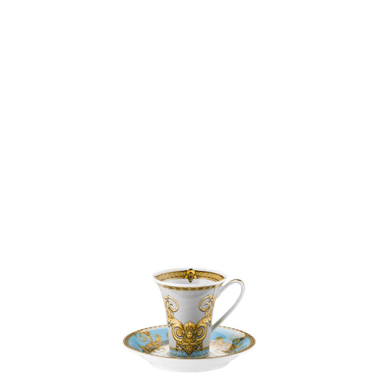 Versace Prestige Gala Bleu Cup/Saucer 2 tall – front view