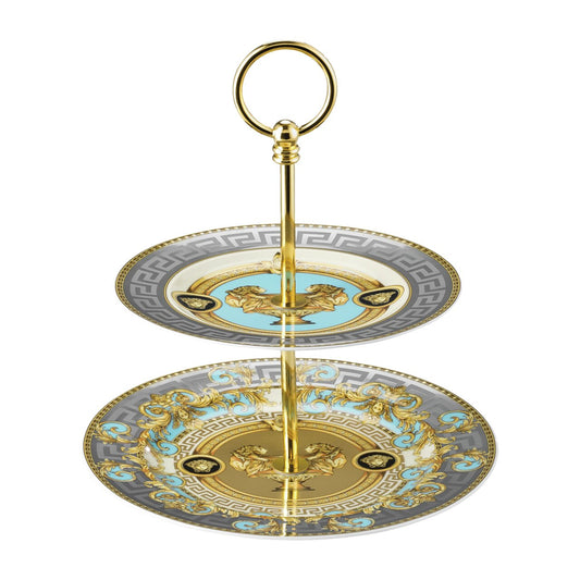 Versace Prestige Gala Bleu Etagere small 2tiers – front view
