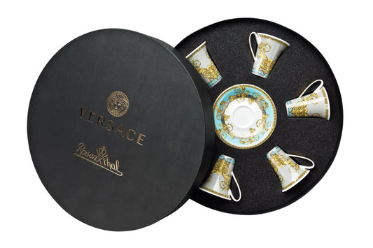 Versace Prestige Gala Bleu Set 6 c&s 2 tall – front view