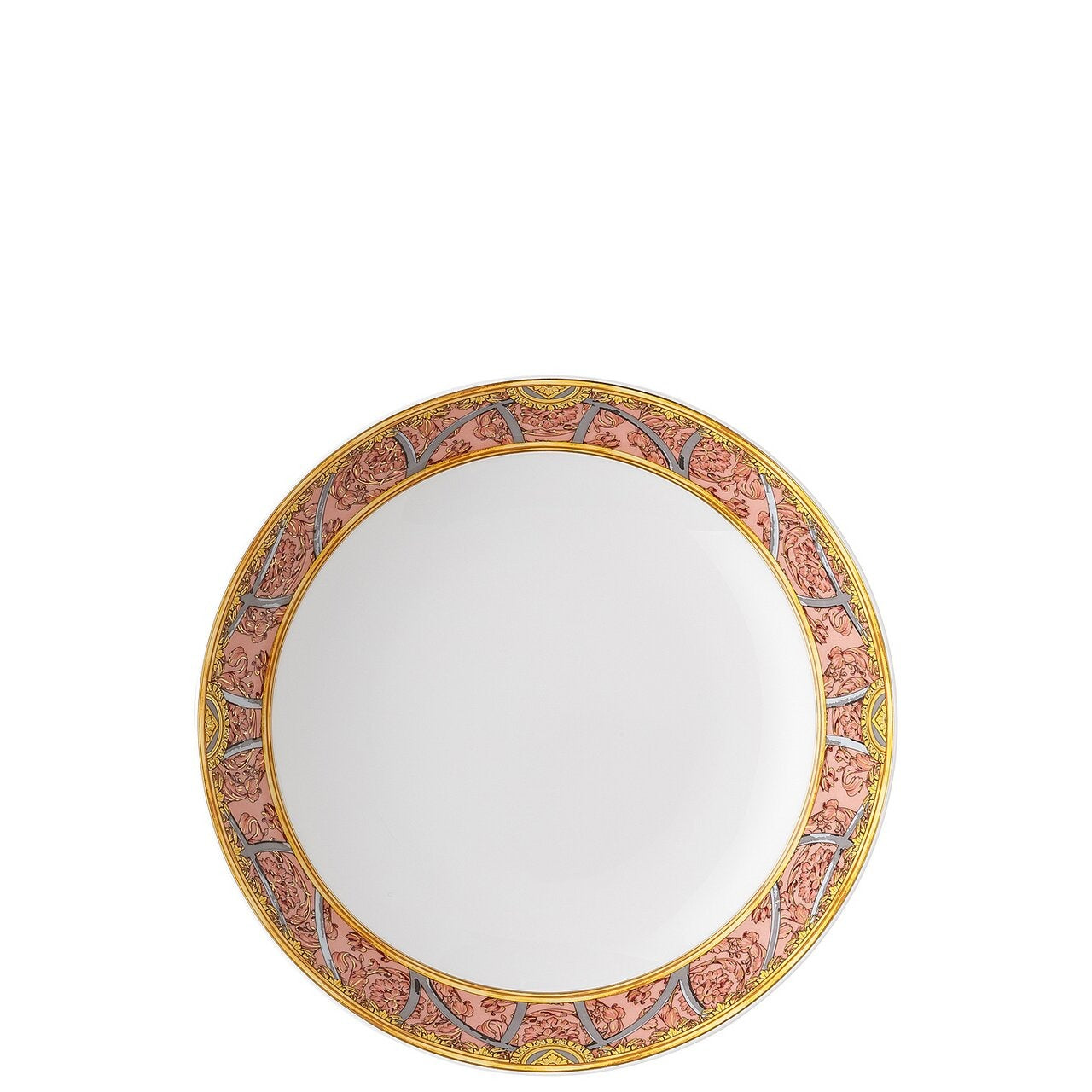Versace Scala Palazzo Rosa Plate 22 cm deep – front view