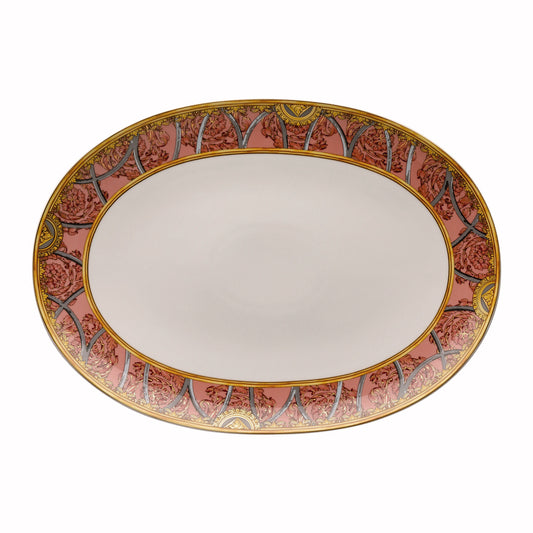 Versace Scala Palazzo Rosa Platter 38 cm – top view