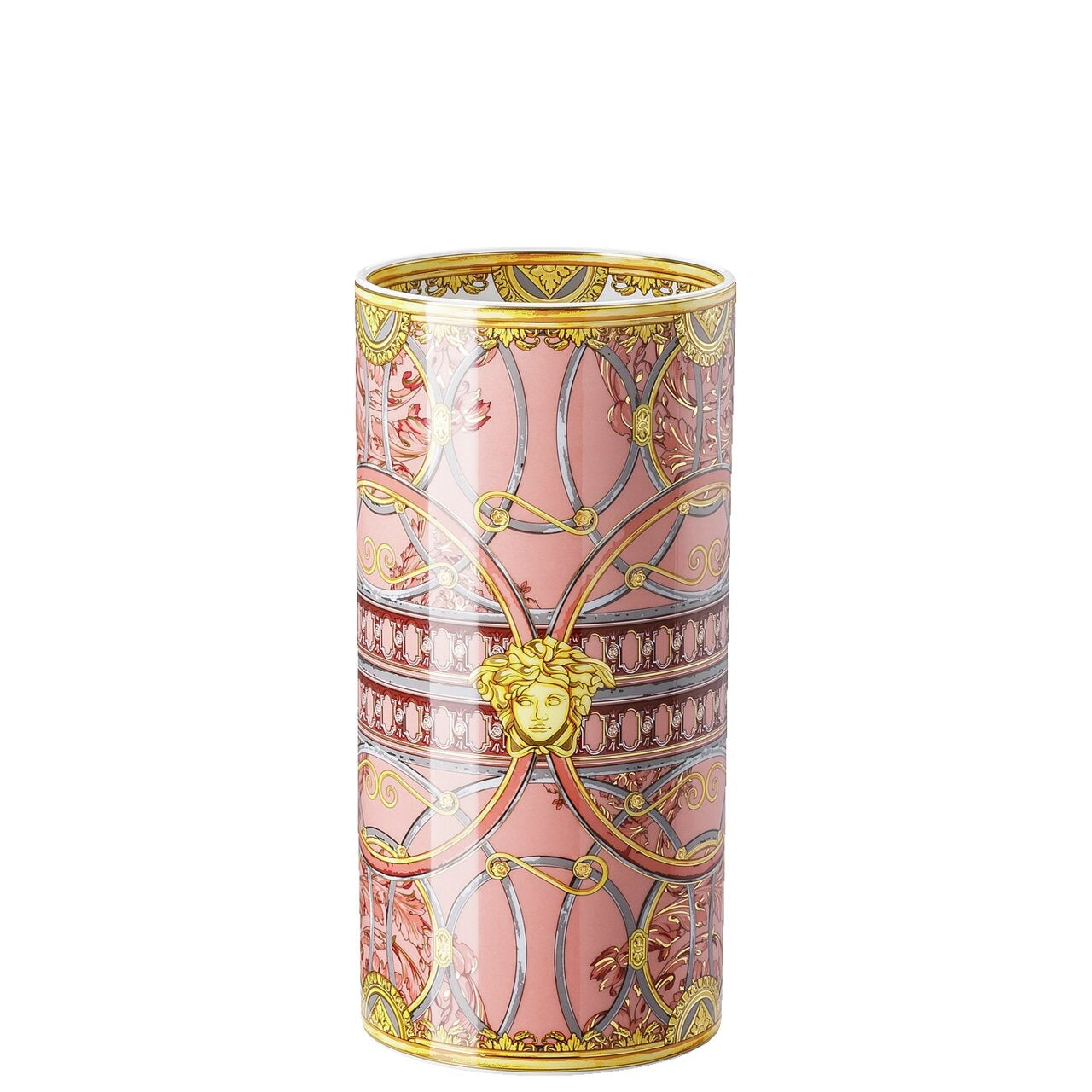 Versace Scala Palazzo Rosa Vase 24 cm – front view