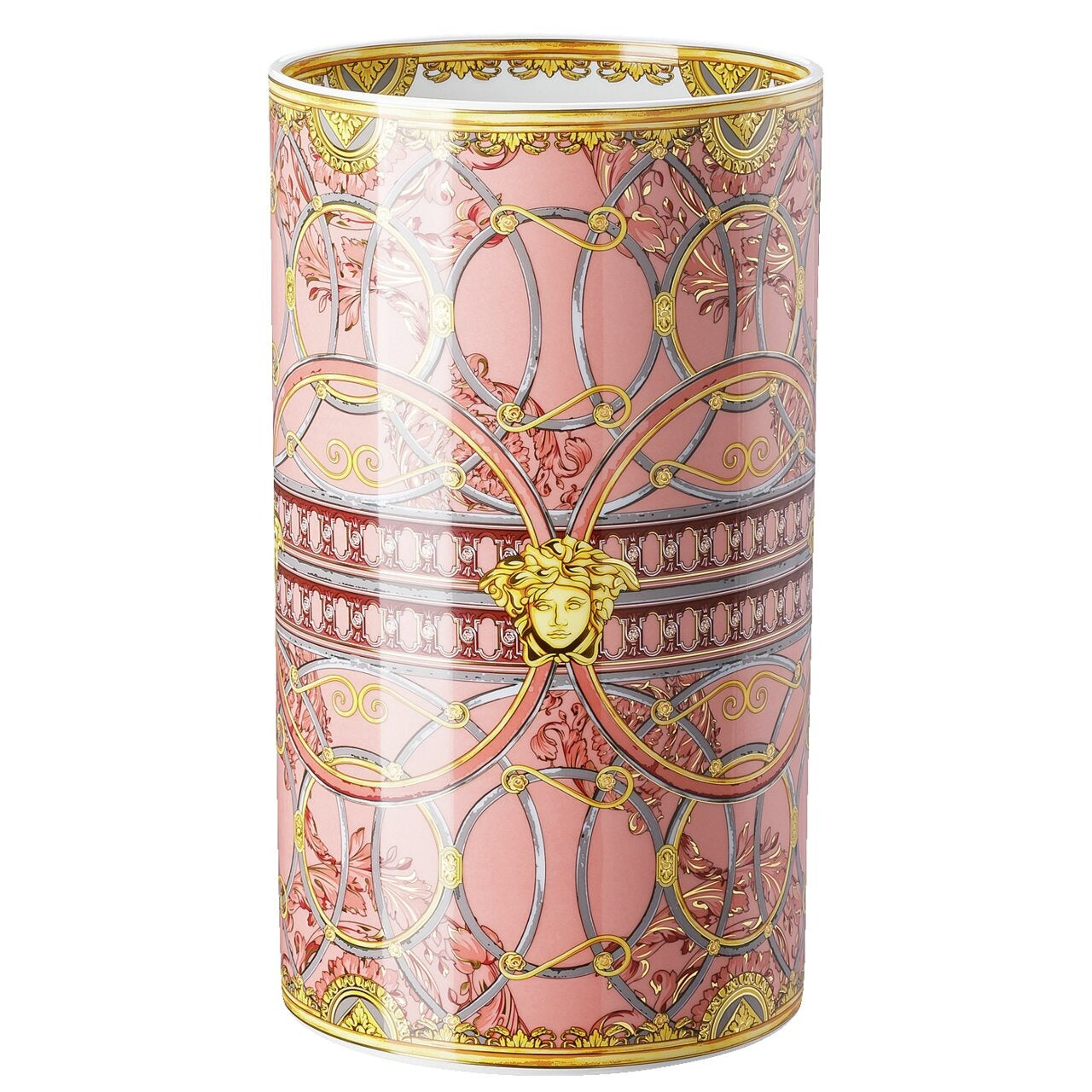 Versace Scala Palazzo Rosa Vase 30 cm – front view