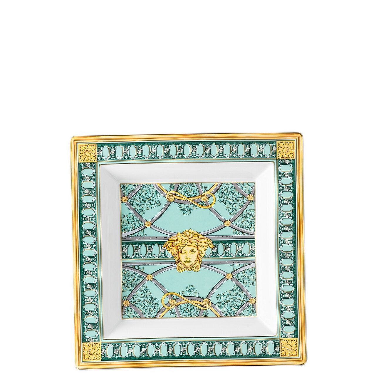 Versace Scala Palazzo Verde Dish 22 cm – front view
