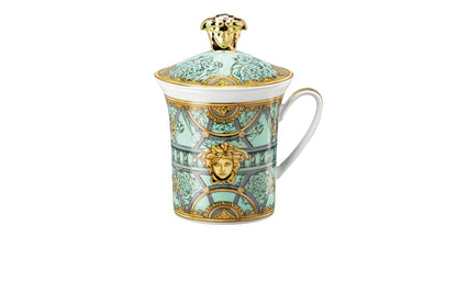 Versace Versace Scala Palazzo Verde 30 Years Anniversary lidded mug front view