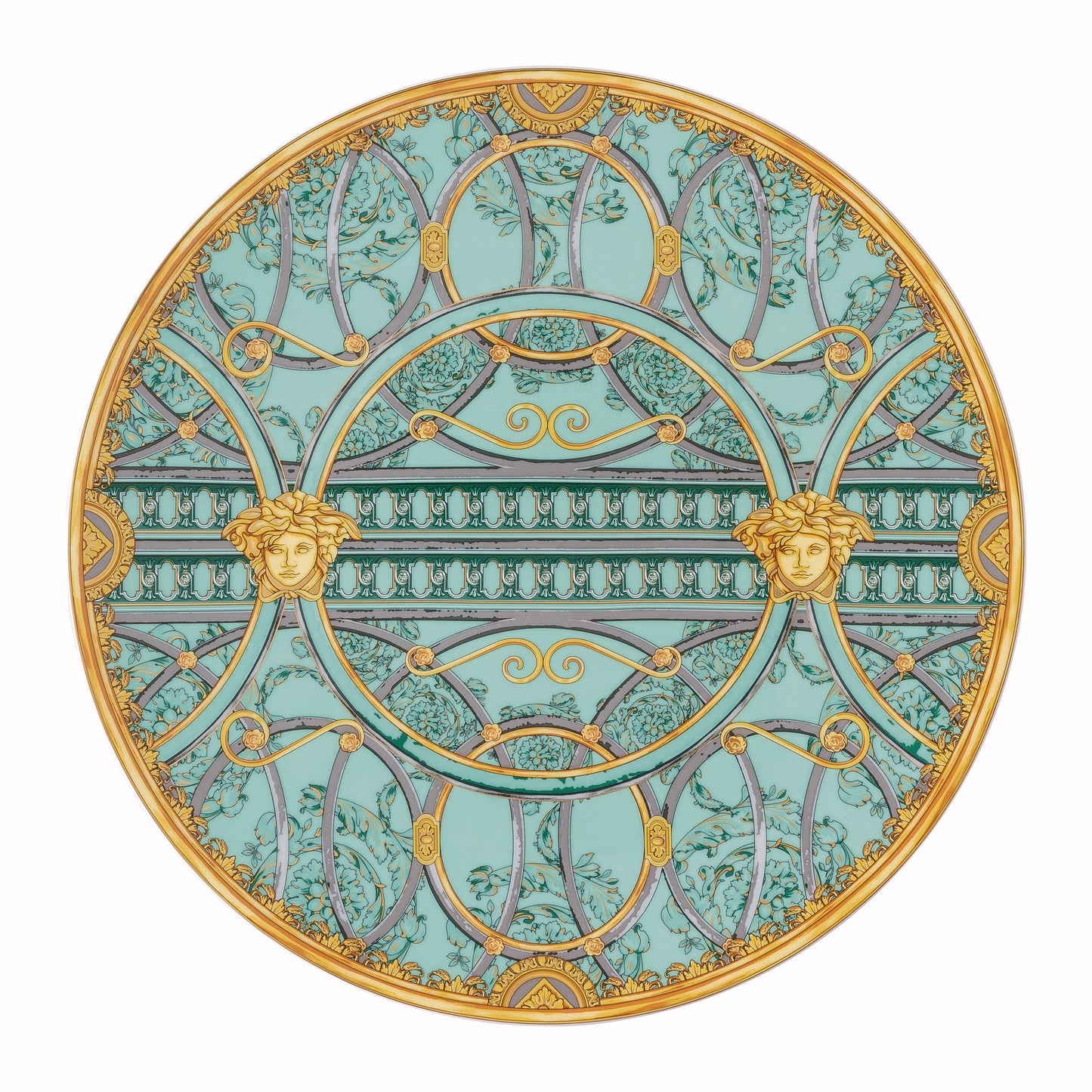 Versace Scala Palazzo Verde Service Plate 33 cm – alternate view