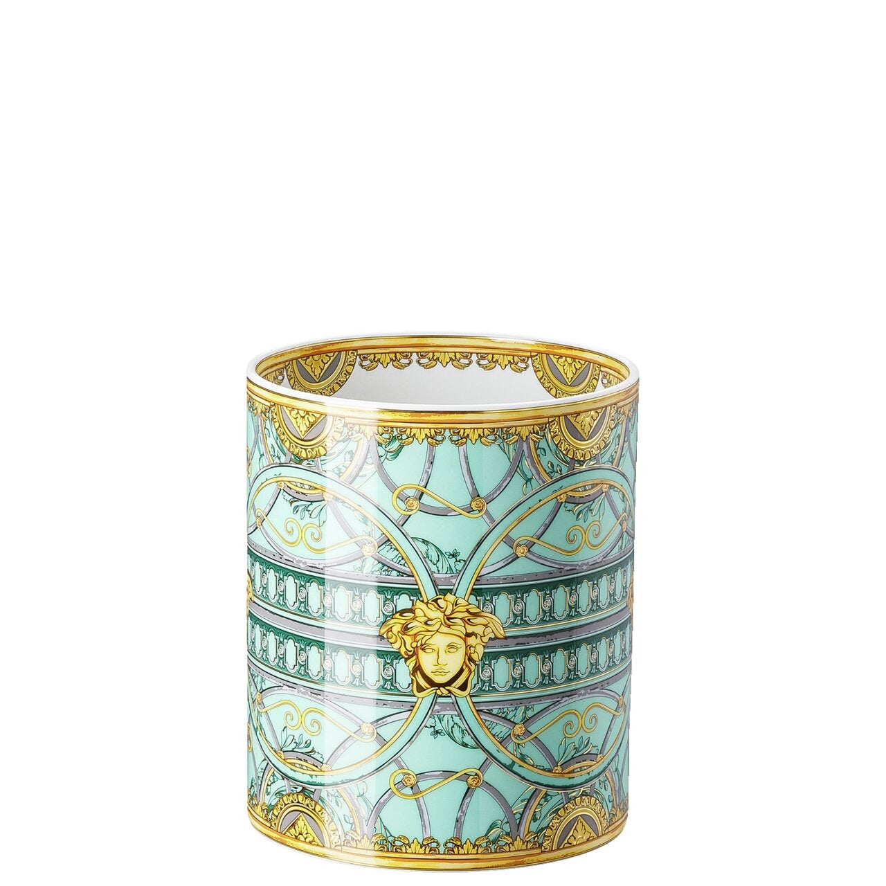 Versace Scala Palazzo Verde Vase 18 cm – front view