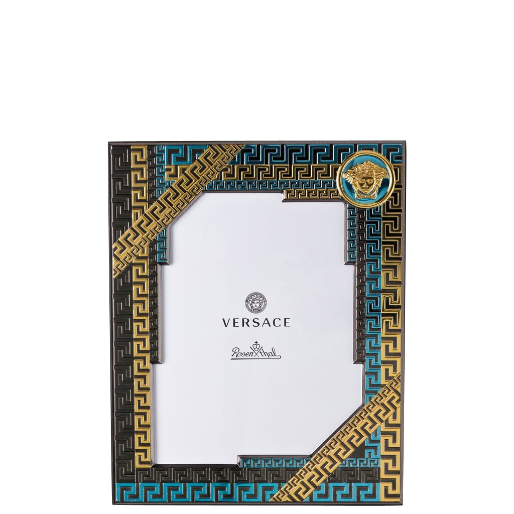 Versace VHF1 – Blue/Gold Picture Frame 18x24 cm - Front View