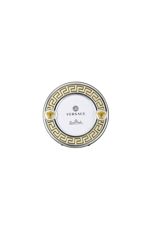 Versace VHF4 – Gold & Silver Round Picture Frame 9 cm - Front View