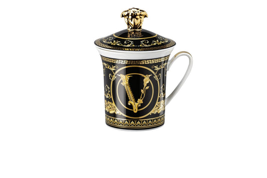 Versace Versace Virtus Gala Black 30 Years Anniversary lidded mug front view