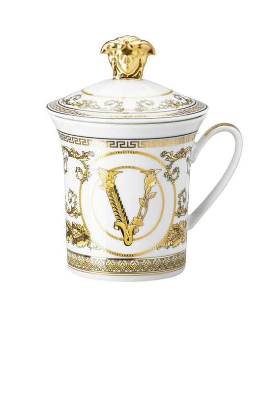 Versace Versace Virtus Gala White 30 Years Anniversary lidded mug front view